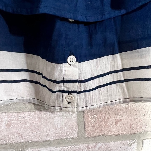 Faithfull the Brand Solerno Claremont Stripe Off The Shoulder Crop Top Size 4 - Picture 8 of 9